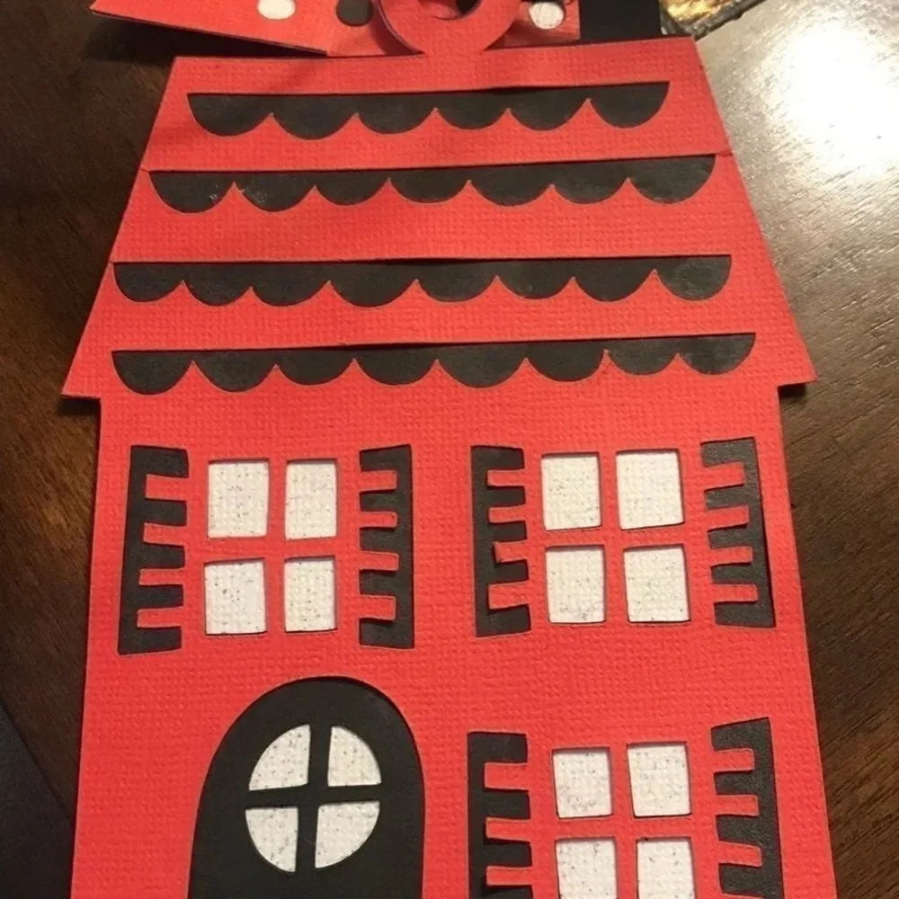 Snowman Red Christmas Garland House Handmade 7’